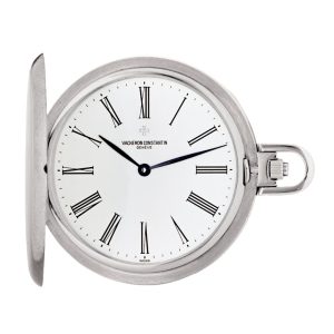 Thin Swiss 18 Carat white gold hunting cased watch Circa 1980