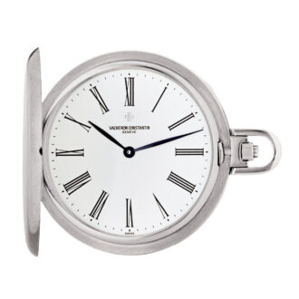 Thin Swiss 18 Carat white gold hunting cased watch Circa 1980