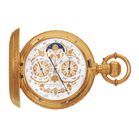 Swiss gold astronomical made for the Hispanic market Circa 1880 Swiss gold astronomical made for the Hispanic market Circa 1880