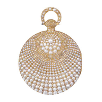 Swiss gold watch with pearl-set dial and brooch Circa 1830