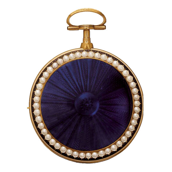 English 22k gold and enamel pearl-set watch Circa 1791