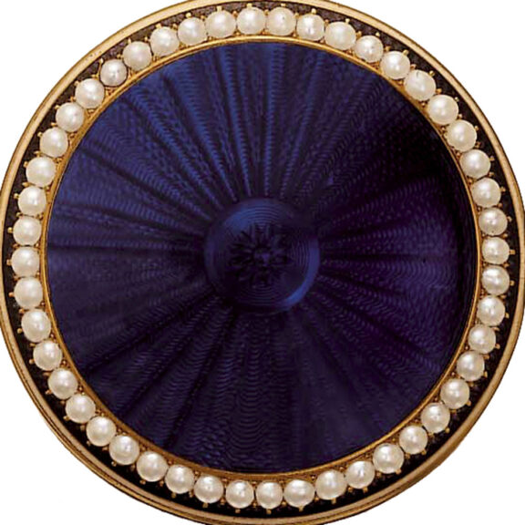 English 22k gold and enamel pearl-set watch Circa 1791 English 22k gold and enamel pearl-set watch Circa 1791