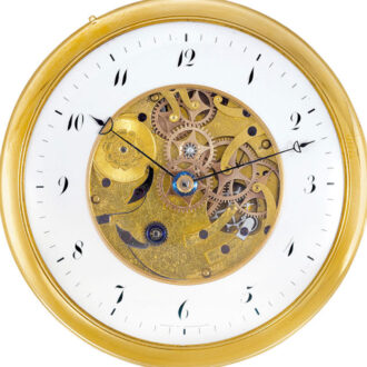 Swiss 18K gold quarter repeater with visible movement Circa 1815