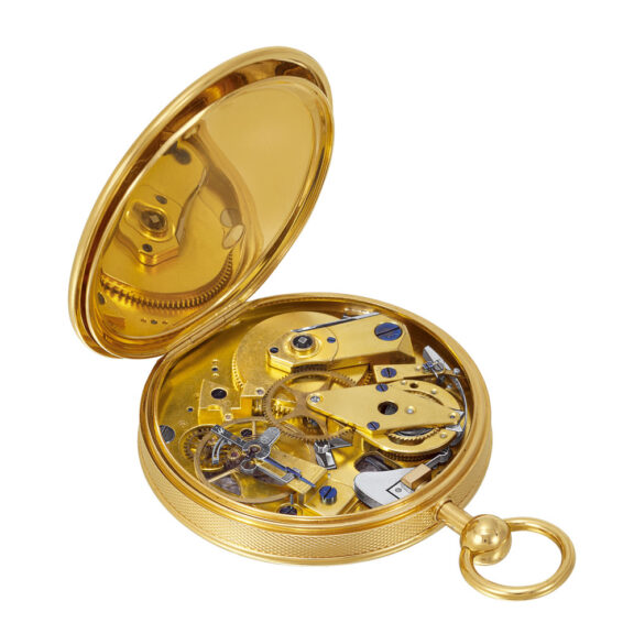 French gold repeater with ruby cylinder escapement French gold repeater with ruby cylinder escapement