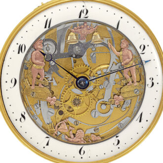Swiss gold repeater with three automaton Jacks Circa 1815