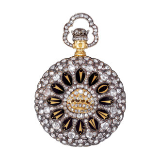 Swiss gold, magnificent diamond-set lady's watch Circa 1870