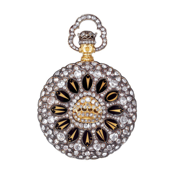 Swiss gold, magnificent diamond-set lady's watch Circa 1870