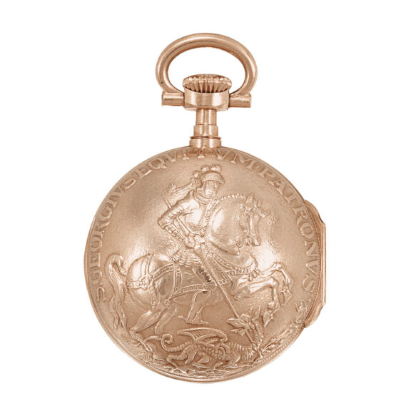 Swiss 18k pink gold Louis XV style pendant watch Circa 1888