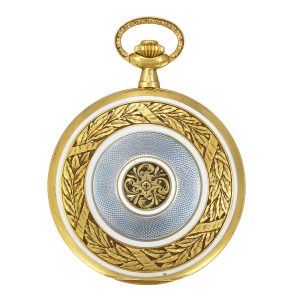 Elegant Swiss 18K gold hunting cased dress watch Circa 1920