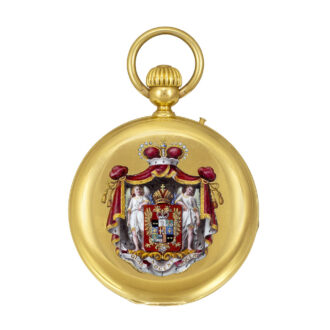 Swiss gold and enamel hunting cased pocket watch Circa 1870