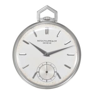 Elegant Swiss platinum Art Deco dress watch Circa 1947