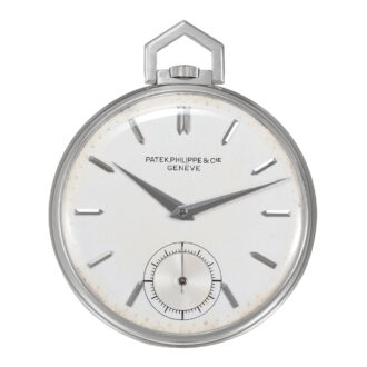 Elegant Swiss platinum Art Deco dress watch Circa 1947