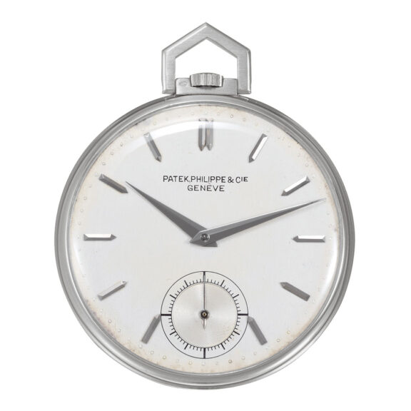 Elegant Swiss platinum Art Deco dress watch Circa 1947
