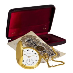 German 14k gold lever chronometer pocket watch Circa 1916