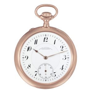 German 14 carat gold keyless lever pocket watch Circa 1907