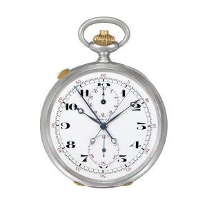 Swiss silver open faced split-second chronograph Circa 1920