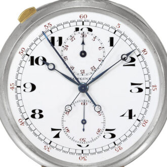 Swiss silver open faced split-second chronograph Circa 1920