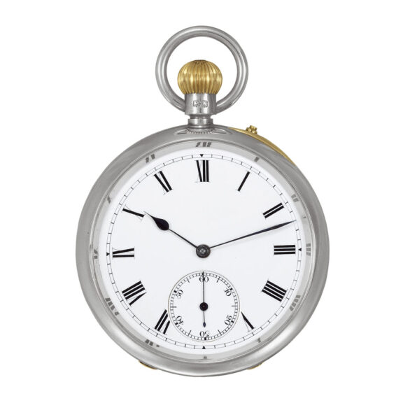 English silver lever with Bonniksen 52½ minute carrousel Circa 1910