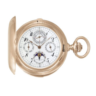 Swiss rose 18k gold minute repeating chronograph Circa 1900 Swiss rose 18k gold minute repeating chronograph Circa 1900