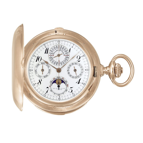 Swiss rose 18k gold minute repeating chronograph Circa 1900 Swiss rose 18k gold minute repeating chronograph Circa 1900
