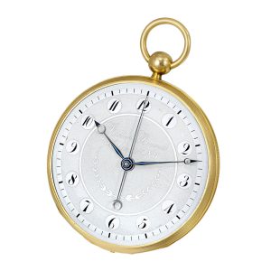 Fine Swiss 18 carat gold open faced cylinder watch Circa 1825