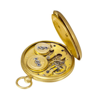 Fine Swiss 18 carat gold open faced cylinder watch Circa 1825