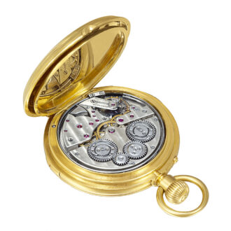 French gold repeater with grande/petite sonnerie Circa 1878