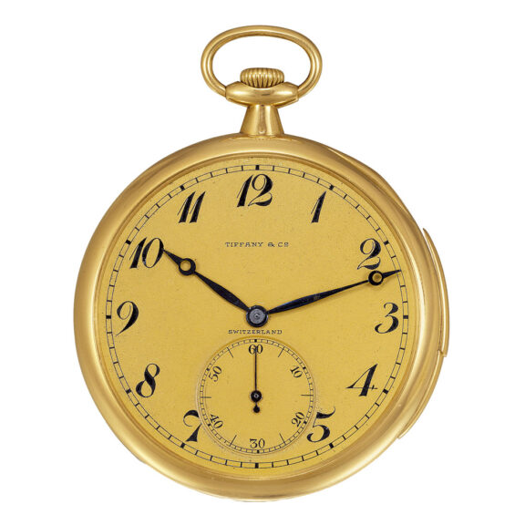 Swiss gold pocket watch with high finishing movement Circa 1920