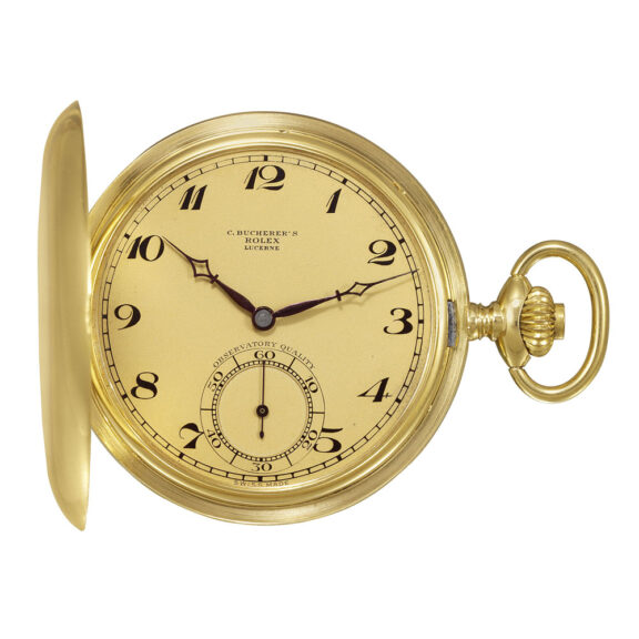 Swiss gold observatory quality chronometer watch Circa 1920