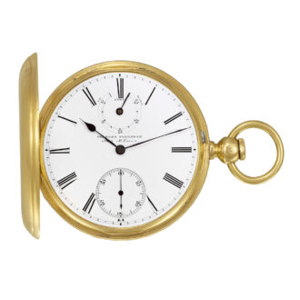 English gold lever watch with power reserve indication Circa 1864