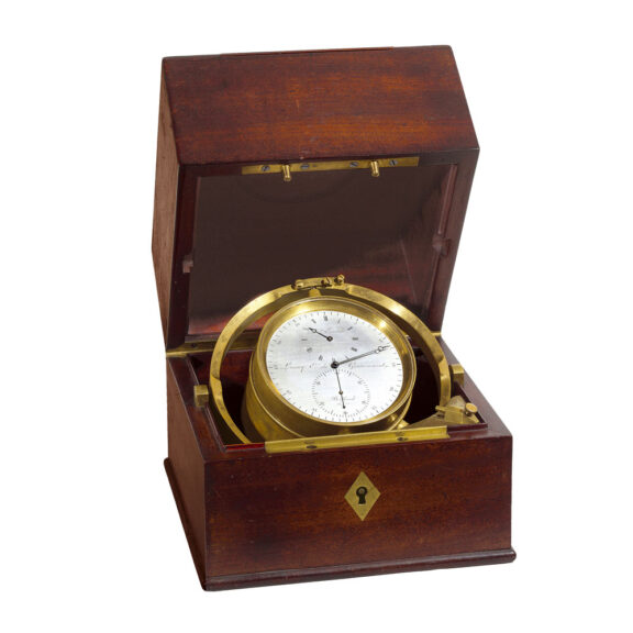 Important French brass marine chronometer watch Circa 1845