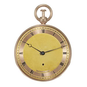 French 18k gold quarter repeating cylinder watch Circa 1807