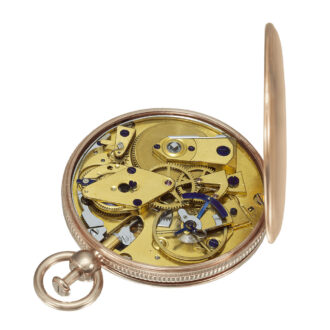 French 18k gold quarter repeating cylinder watch Circa 1807