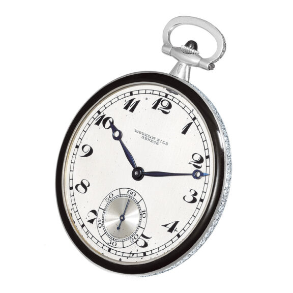 Swiss gold, platinum, enamel and diamonds dress watch Circa 1920