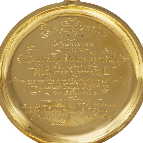 Swiss gold chronometer made for the American market Circa 1860 Swiss gold chronometer made for the American market Circa 1860