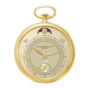 Swiss gold dress watch with digital perpetual calendar Circa 1937