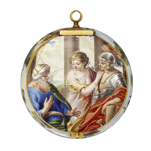 French 20k gold and enamel verge pendant watch Circa 1650 French 20k gold and enamel verge pendant watch Circa 1650