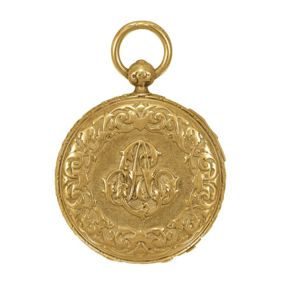 French 18k yellow gold quarter repeating pocket watch Circa 1860