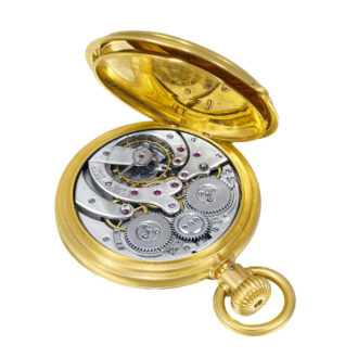 Unusual Swiss 18k gold watch with split-seconds chronograph Circa 1860 Unusual Swiss 18k gold watch with split-seconds chronograph Circa 1860
