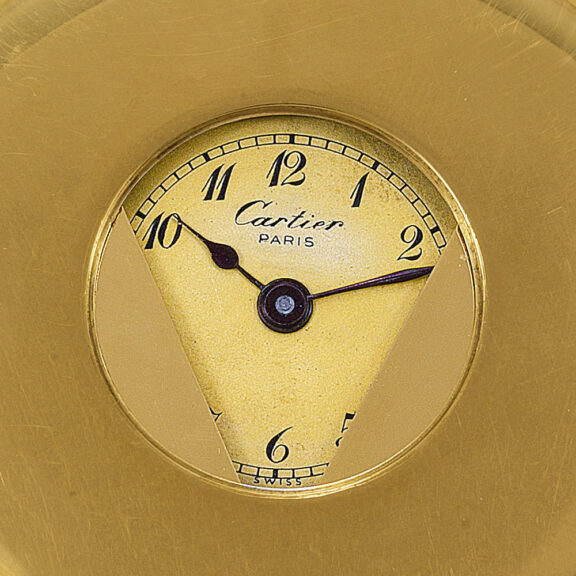 French gold dress watch with spring-loaded sliding shutters Circa 1925 French gold dress watch with spring-loaded sliding shutters Circa 1925