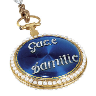 French verge pendant watch with chatelaine, key and seal Circa 1790