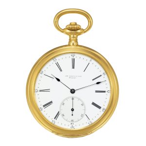 Swiss gold open faced grande sonnerie clockwatch Circa 1910