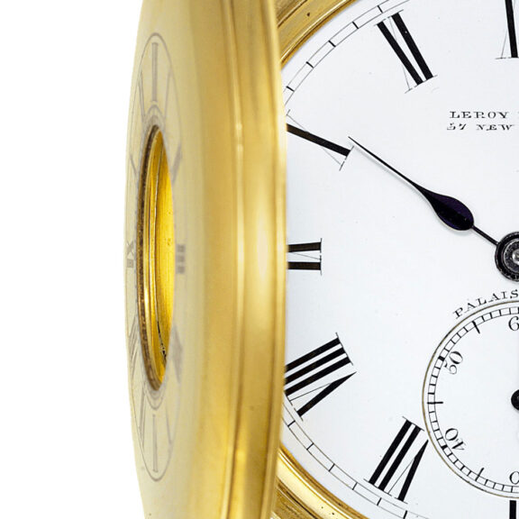 English 18 carat gold half-hunting cased pocket watch Circa 1885 English 18 carat gold half-hunting cased pocket watch Circa 1885