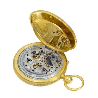 Swiss gold lever pocket watch with centre seconds Circa 1870
