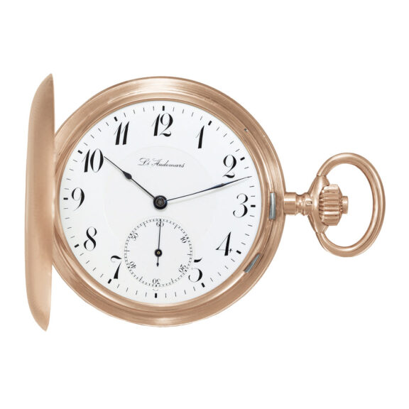 Large Swiss 14 carat pink gold hunting cased pocket watch Circa 1900