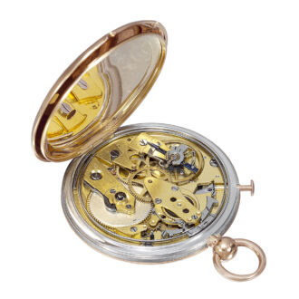 French 20k gold and silver quarter repeating pocket watch Circa 1826