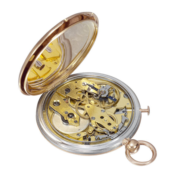 French 20k gold and silver quarter repeating pocket watch Circa 1826 French 20k gold and silver quarter repeating pocket watch Circa 1826
