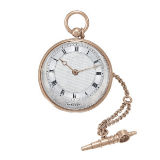 Small French platinum and gold cylinder pendant watch Circa 1823