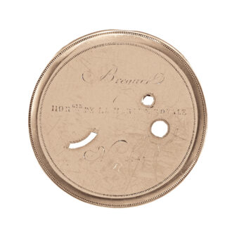 Small French platinum and gold cylinder pendant watch Circa 1823