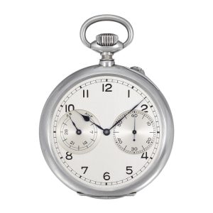 German silver lever chronometer with power reserve Circa 1942